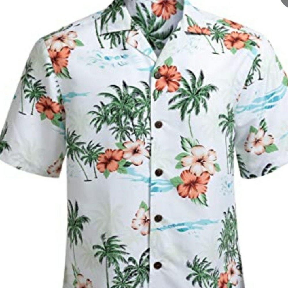 Men's Regular Fit Floral Hawaiian Shirts